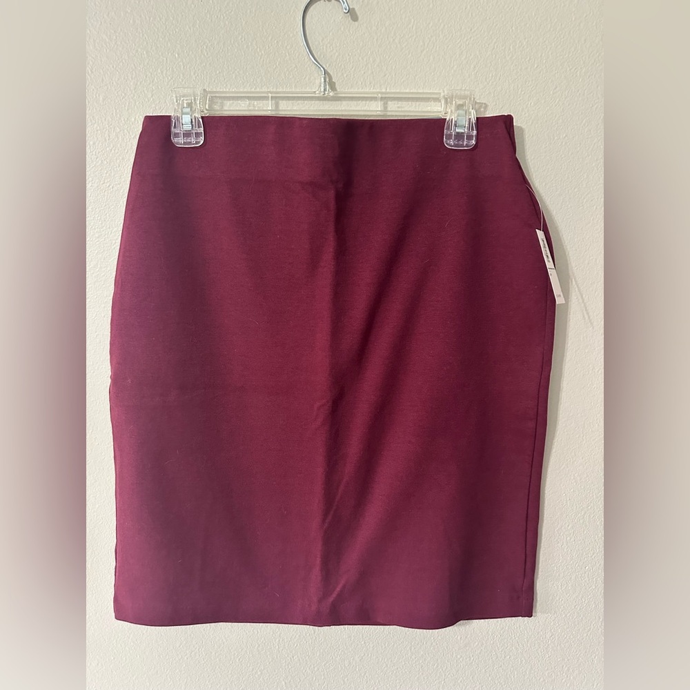 Old Navy Deep Red Pencil Skirt